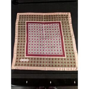 YVES SAINT LAURENT YSL 100% Silk Scarf Mod Geometric YSL